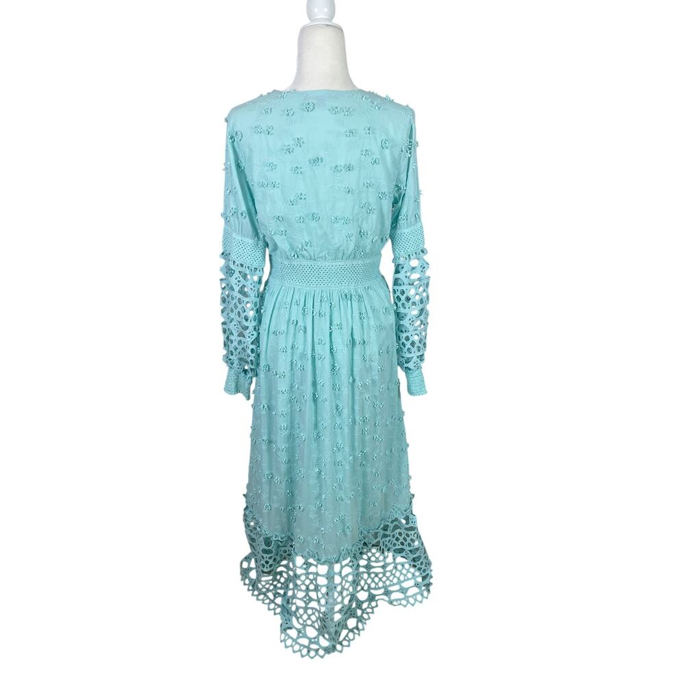 Boston Proper Cotton Embroidered Floral Maxi Dress Sz S Whimsy Cottage Boho - Picture 5 of 14